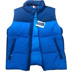 -NWT Men Tommy Hilfiger Size Medium Puffer Jacket  Gilet Light and Dark B…